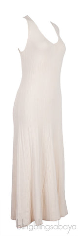 Off-white Knitted Sleeveless Dress