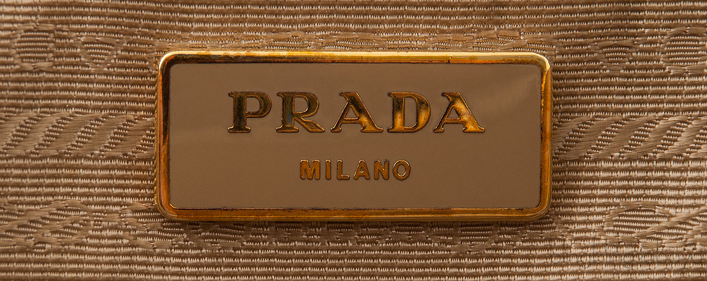 Gold Saffiano Double Zip Tote