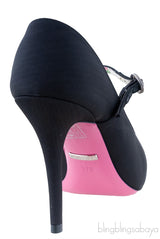 Black Virginia Mary Jane Pointed Toe Heels