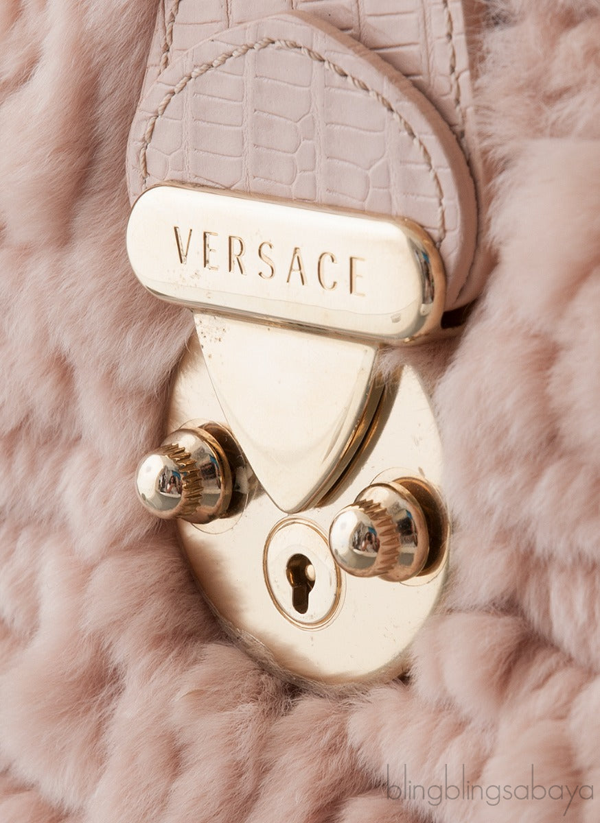 Blush Pink Fur Madonna Handbag