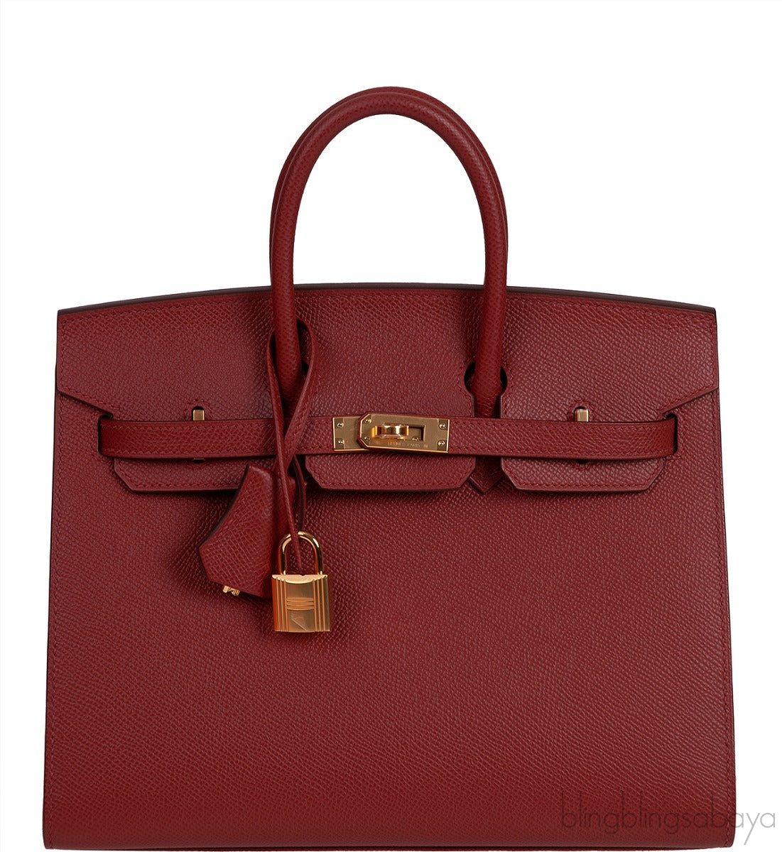 Birkin 25 Sellier Rouge Epsom GHW