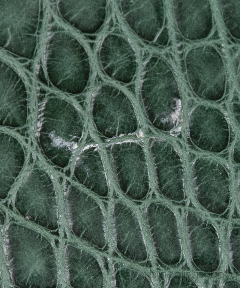 Trapeze Emerald Green Croc Embossed Shoulder Bag