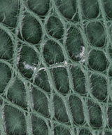 Trapeze Emerald Green Croc Embossed Shoulder Bag