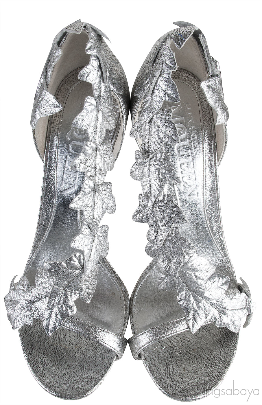 Silver Ivy Leaf Sandals