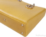 Lady Dior Large Yellow Python PHW