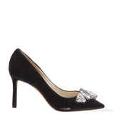 Jimmy Choo Marvel Dark Mink Brown Velvet Heels