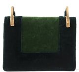 Patina Velvet Bi-color Shoulder Bag