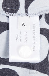 Polka Tie Neck Godet Dress