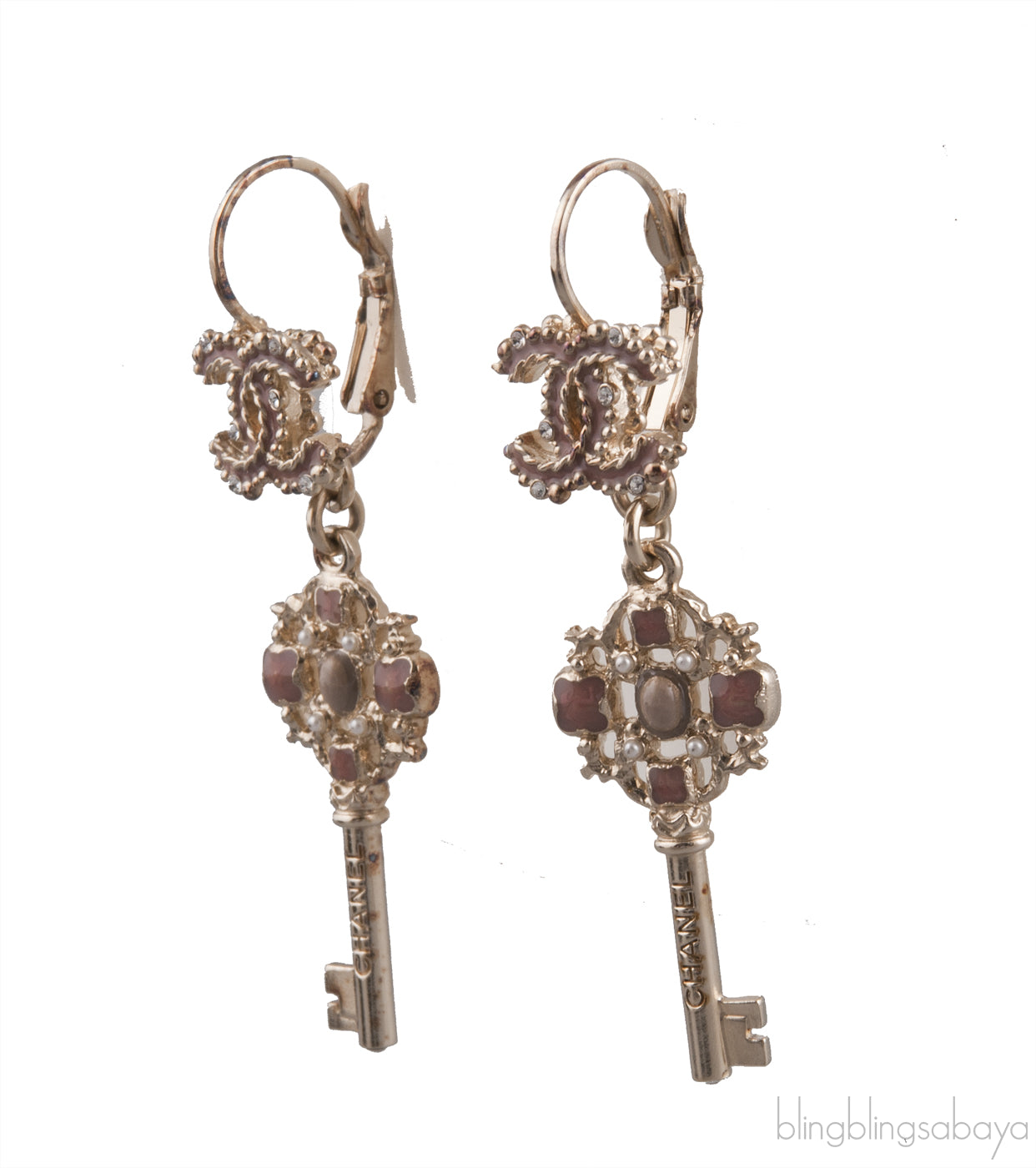 CC Key Piercing Earrings