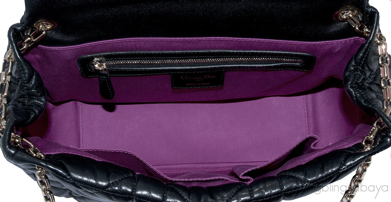 Black Quilted Leather Shoulder Bag
