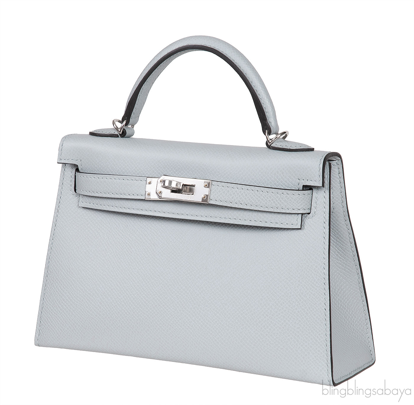 Kelly 20 Mini Sellier Blue Glacier Epsom PHW