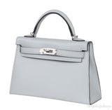 Kelly 20 Mini Sellier Blue Glacier Epsom PHW