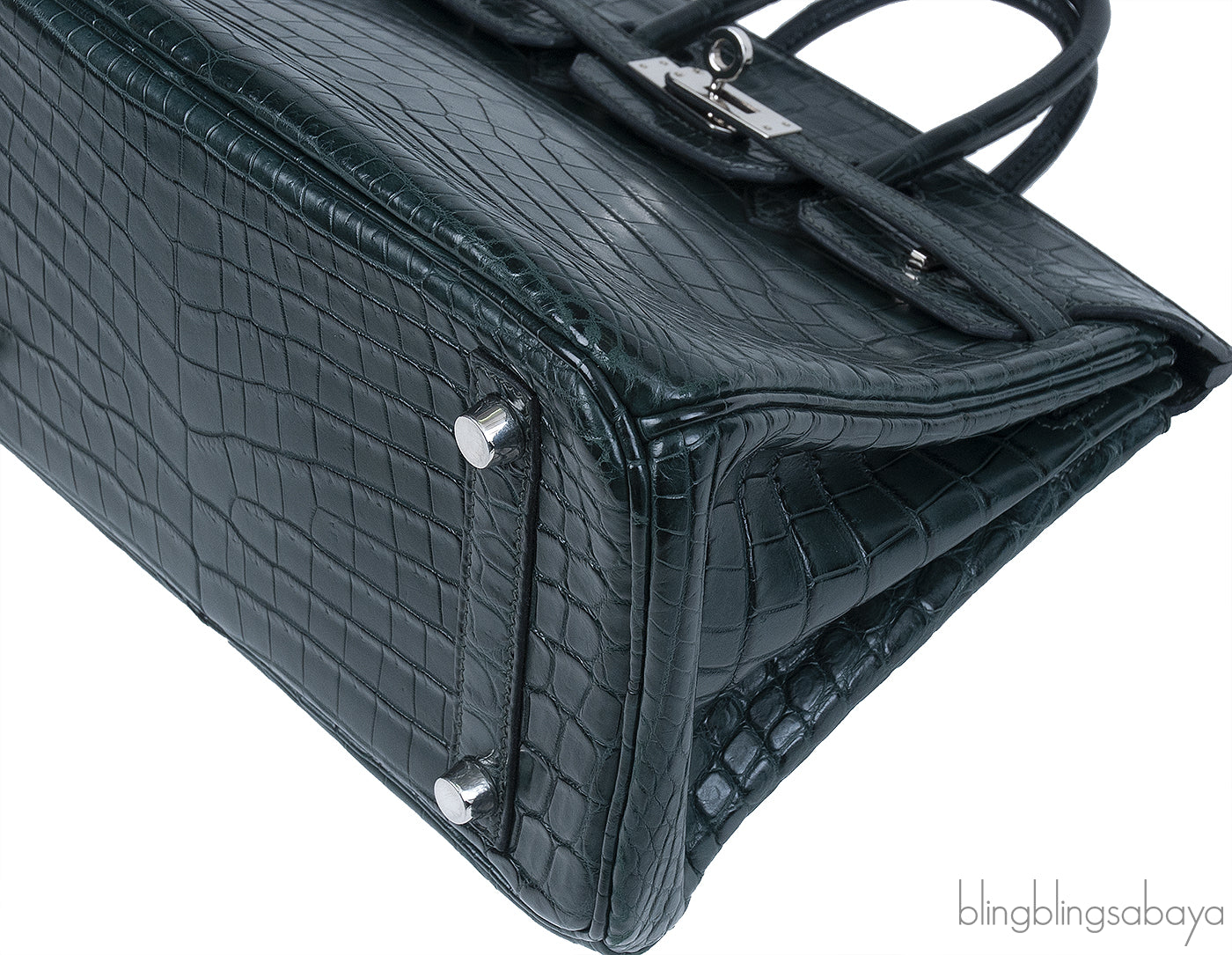 Hermes Birkin 25 Vert Cypress Matte Alligator PHW