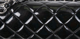 Chanel Black Patent Maxi Double Flap Quilted Bag