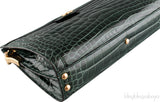 Ophidia Crocodile Green Shoulder Bag