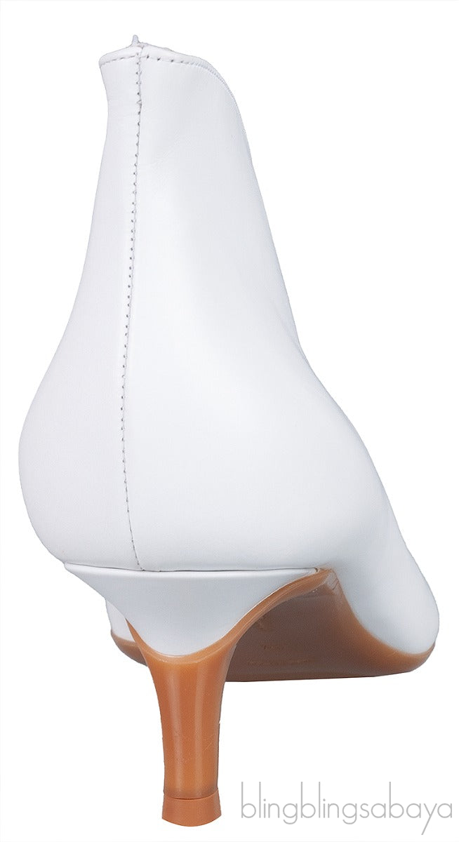 White Pointed Toe Heels