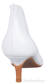 White Pointed Toe Heels