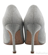 Hangisi Silver Glitter Heels