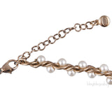 Lion CC Faux Pearl Crystal Necklace