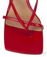 Red Stretch Leather Sandals