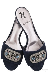 Crystal Velvet Slip-on Sandal