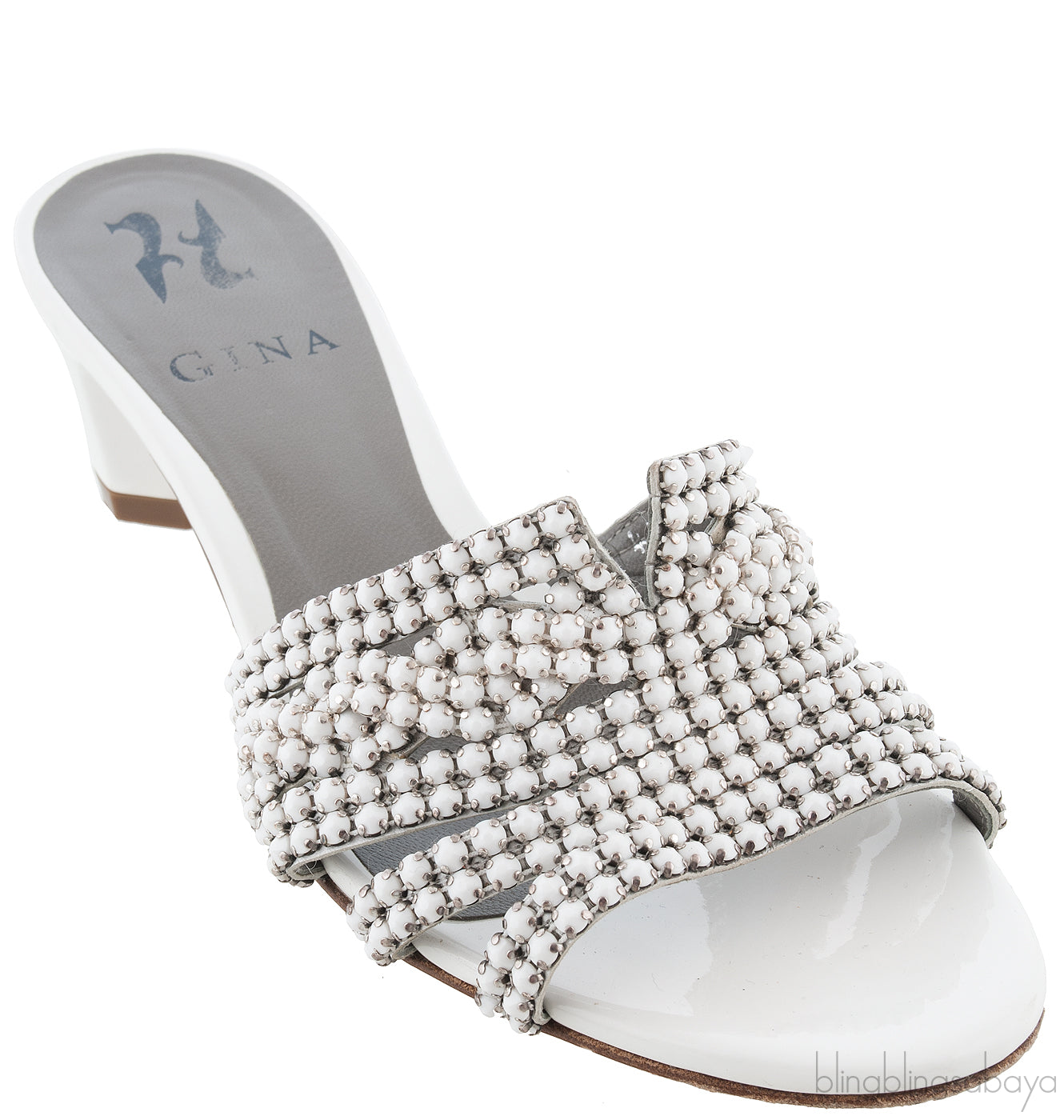 Galaxy White Heeled Sandals