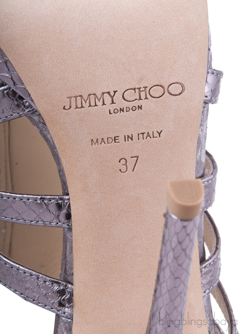Glenys Python Sandals