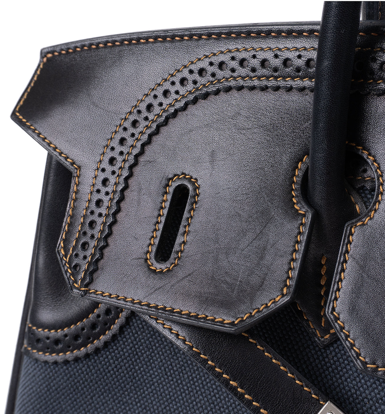 Hermès Birkin 35 Ghillies Noir Veau Evercolor Denim Fonce
