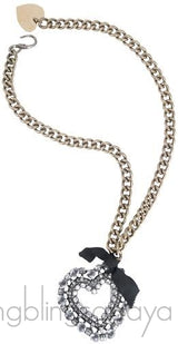 Crystal Heart Pendant Necklace
