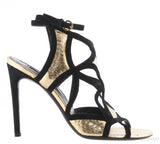 Gold Sunset Suede Leather Heels