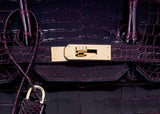 Birkin 35 Patent Prune Crocodile