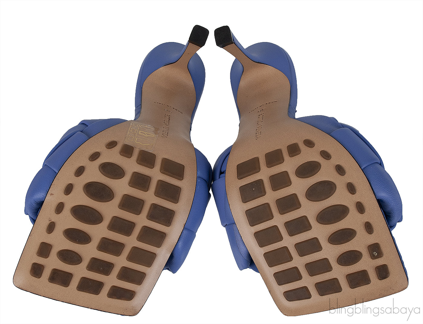 Bottega Veneta Blue Violet Lido Intrecciato Mules