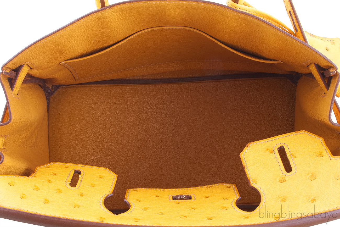 Birkin 30 Camel Ostrich GHW