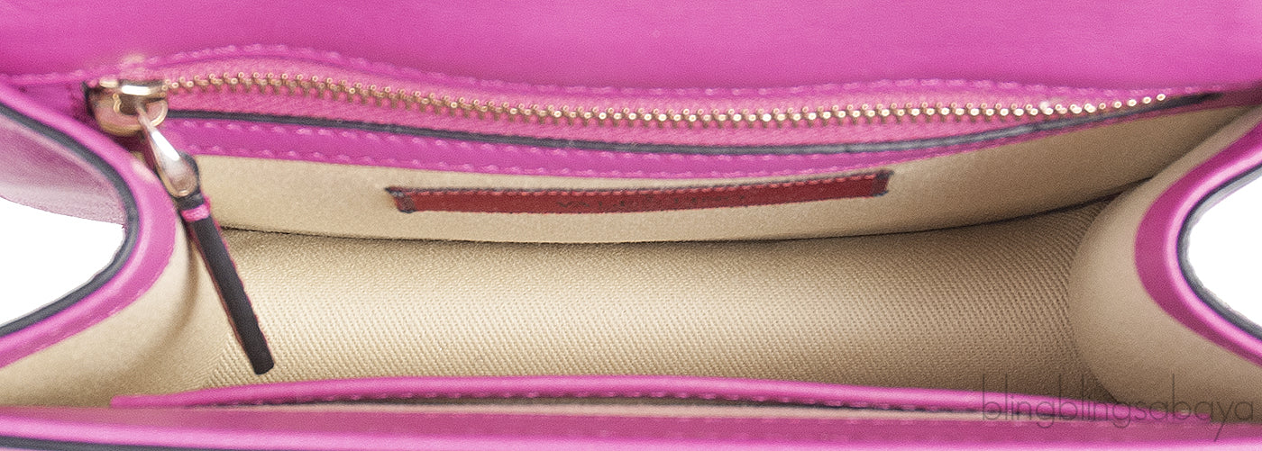 Fuchsia Rockstud Glam Shoulder Bag