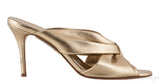 Metallic Gold Glen Leather Mules