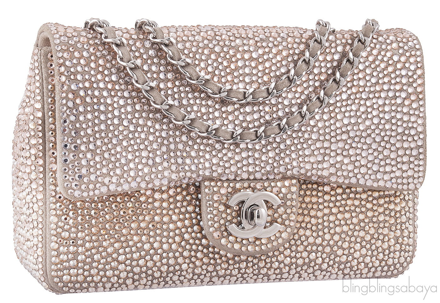 Ombre Strass Mini Flap Bag