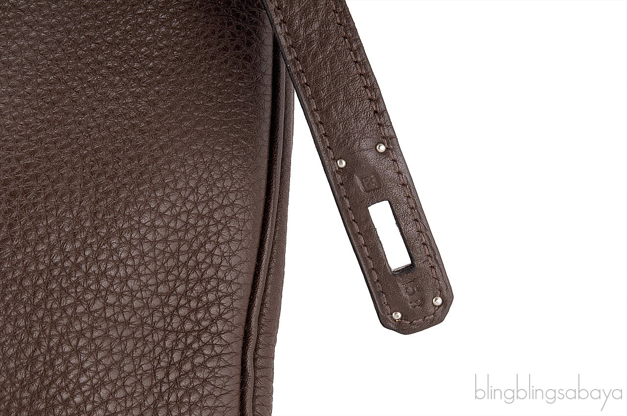 Birkin 35 Choco Brown Clem PHW