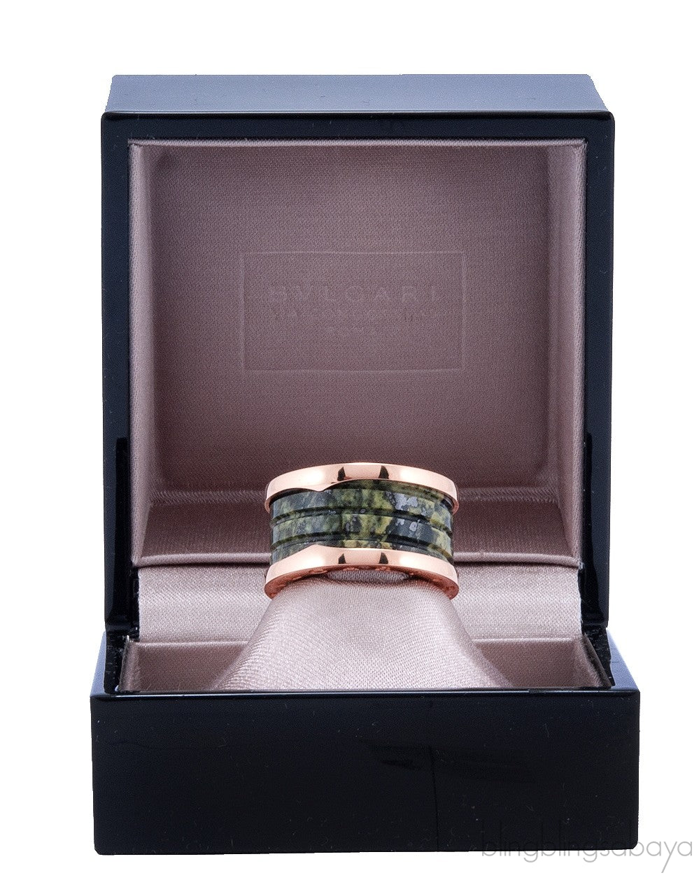 B.Zero1 Rose Gold Marble Ring