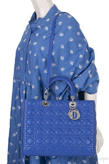 Lady Dior Large Iris Quilted Bag