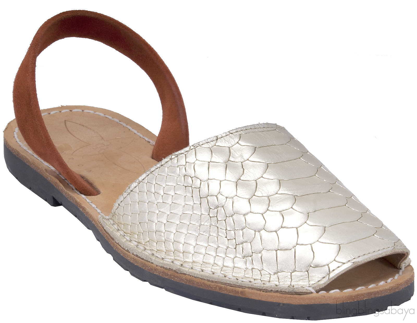 Croc Embossed Avarcas Sandals
