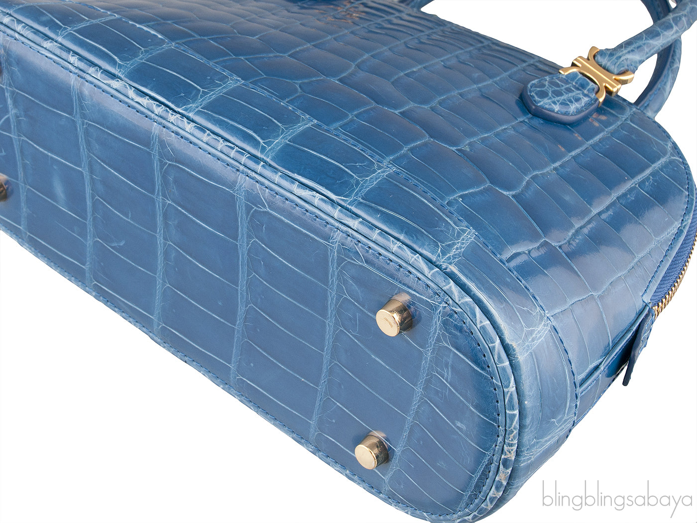 Treasure Chest Blue Crocodile Bag