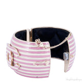 CC Stripes Cuff Enamel Bracelet