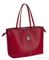 Visetos Large Liz Reversible Shopper Tote Ruby Red