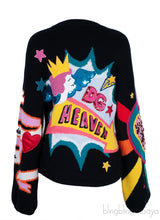 Black Sequin Embellished Sweatshirt