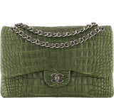 Classic Crocodile Jumbo Flap Bag