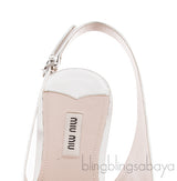 Silver Slingback Flat Sandals