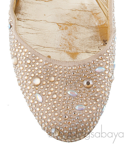 Gold Crystal Ballet Flat