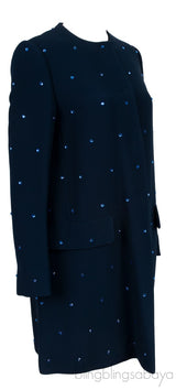 Crystal Embellished Blue Coat