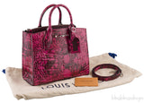 City Steamer Pink Crocodile Bag PM