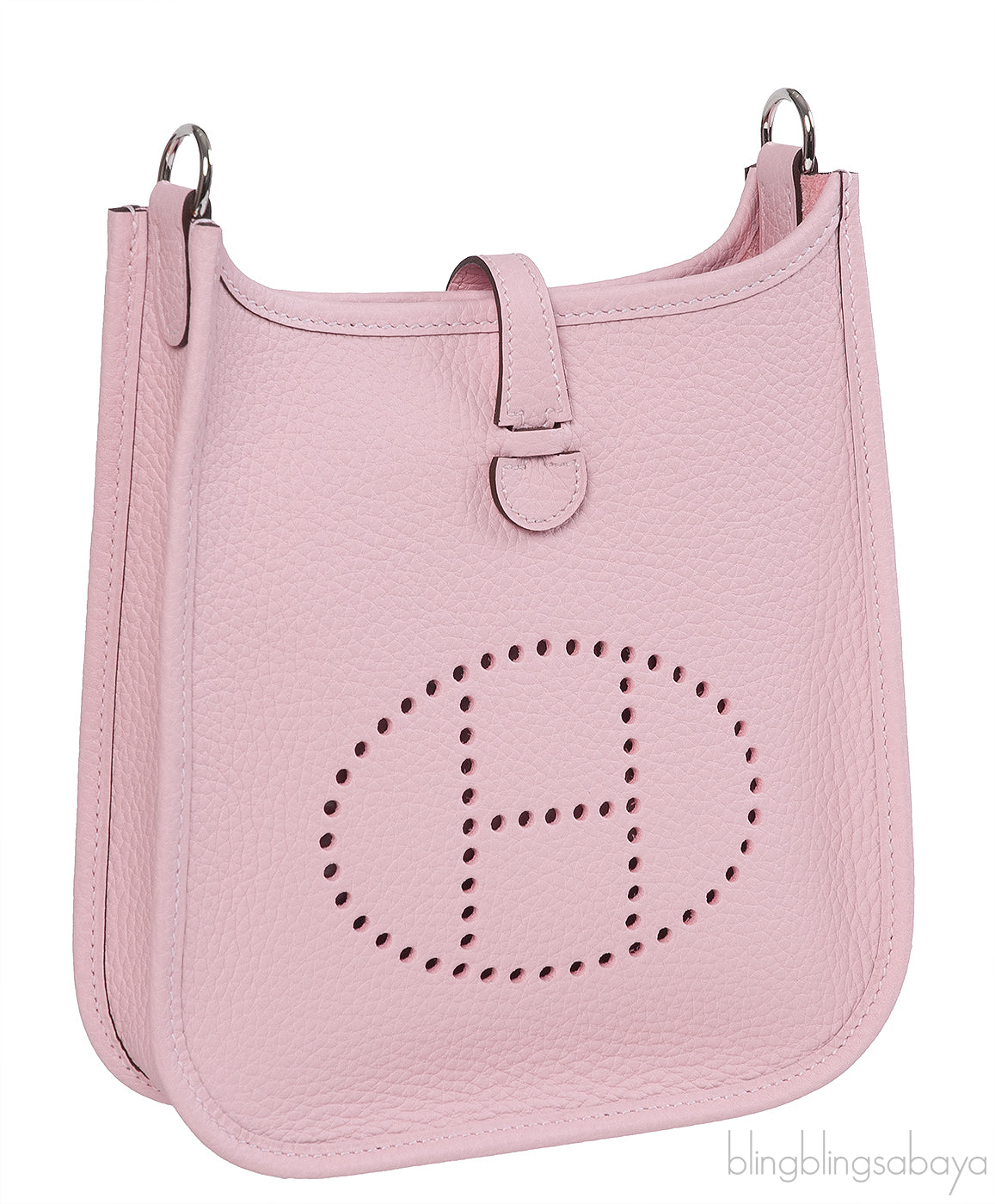 Hermès Mini Evelyne TPM 16 Rose Sakura Amazone Taurillon Clemence PHW